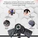 2 x REFLEX CAMERA Universal Protective Waterproof DSLR/SLR Rain Cover with Drawstring Sleeves & Clear Viewing Window for Sony, Canon, Nikon, Panasonic, Lightweight Nylon Protection for All-Weather Outdoor