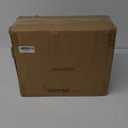 Globe Outdoor Pendant Lights for Porch Patio Garage, Matte Black Aluminum Anti-Rust Hanging Light Fixture, Industrial Round Amber Glass Exterior Chandelier, Outside Pendant Lamp, 2 Pack