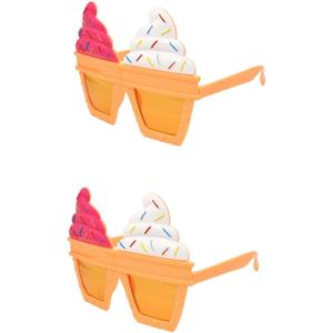 Toyvian 5 Pcs Novelty Ice Cream Cone Sunglasses - Funny Eyewear for Party Costume, Photo Props, Summer Festivals, Kids & Adults