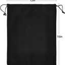 Black Velvet Cremains Urn Bag for Human Ashes - for Use Inside The Urn - Size 12" X 16" (380 Cubic Inches Capacity) - Includes a Resealable PE Material Ashes Storage Bag (Black, X-Large)