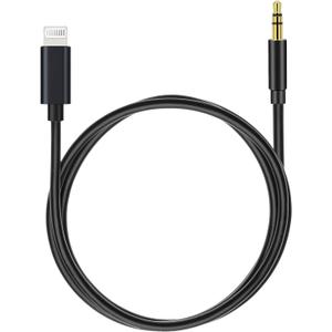 (Apple MFi Certified) iPhone AUX Cord,Lightning to 1/8 Inch Audio Cable,3.3ft, Headphone Jack Adapter Male Aux Stereo Audio Cable Compatible for iPhone 14/13/12/11/XR/X/8/7 (Black)