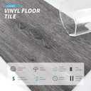 Art3d 36-Pack 54 Sq.ft Peel and Stick Floor Tiles Vinyl Plank Flooring Wood Look, Adhesive and Waterproof Tile Sticker for Bedroom, Living Room, Kitchen, RV in Ebony
