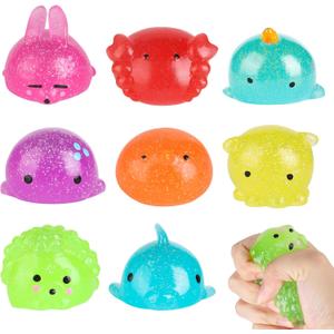 8 Pcs Taba Squishy Toy Set, Squishy Pack Soft Rising Stress Relief Sensory Toys for Kids and Adults Anxiety Relief, Gifts for Kids, Party Favors