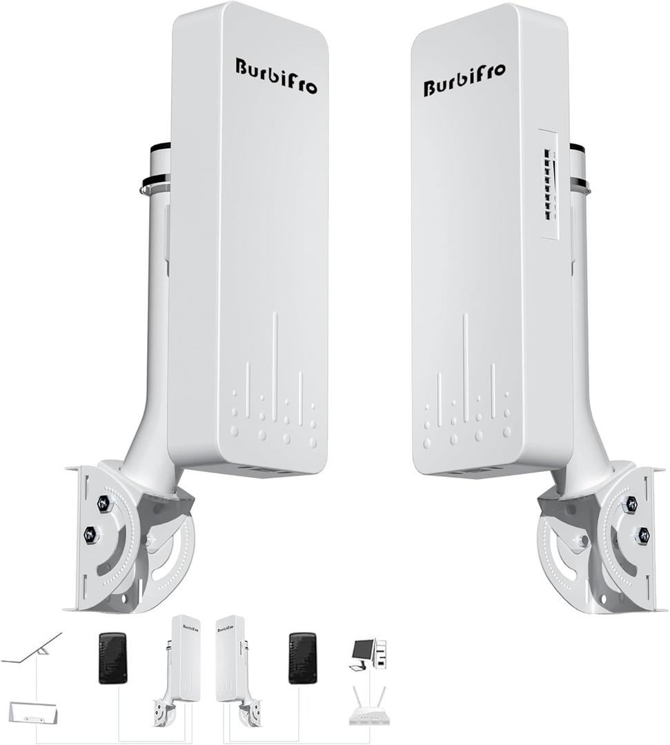 100Mbps Outdoor Point-to-Point Starlink WiFi Extender Signal Booster with Bracket for Starlink Gen 3 Router, 3KM Wireless Long Range Transmission,IP65 Waterproof, 5.8GHz 18dBi High Gain Antenna