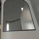 BEAUTYPEAK 20"x30" Arch Bathroom Mirror, Wall Mounted Vanity Metal Frame Mirror for Bedroom, Entryway, Living Room, Black