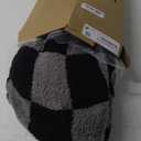 WRENSONGE Checkered Throw Blanket, Black Grey Checkered Soft Cozy Fluffy Warm Hand Made Throw Blankets for Couch, Sofa, Chair, Bed, Picnic,Travel Lightweight Bed Blankets for Men (Throw-XL(50"x 70"))