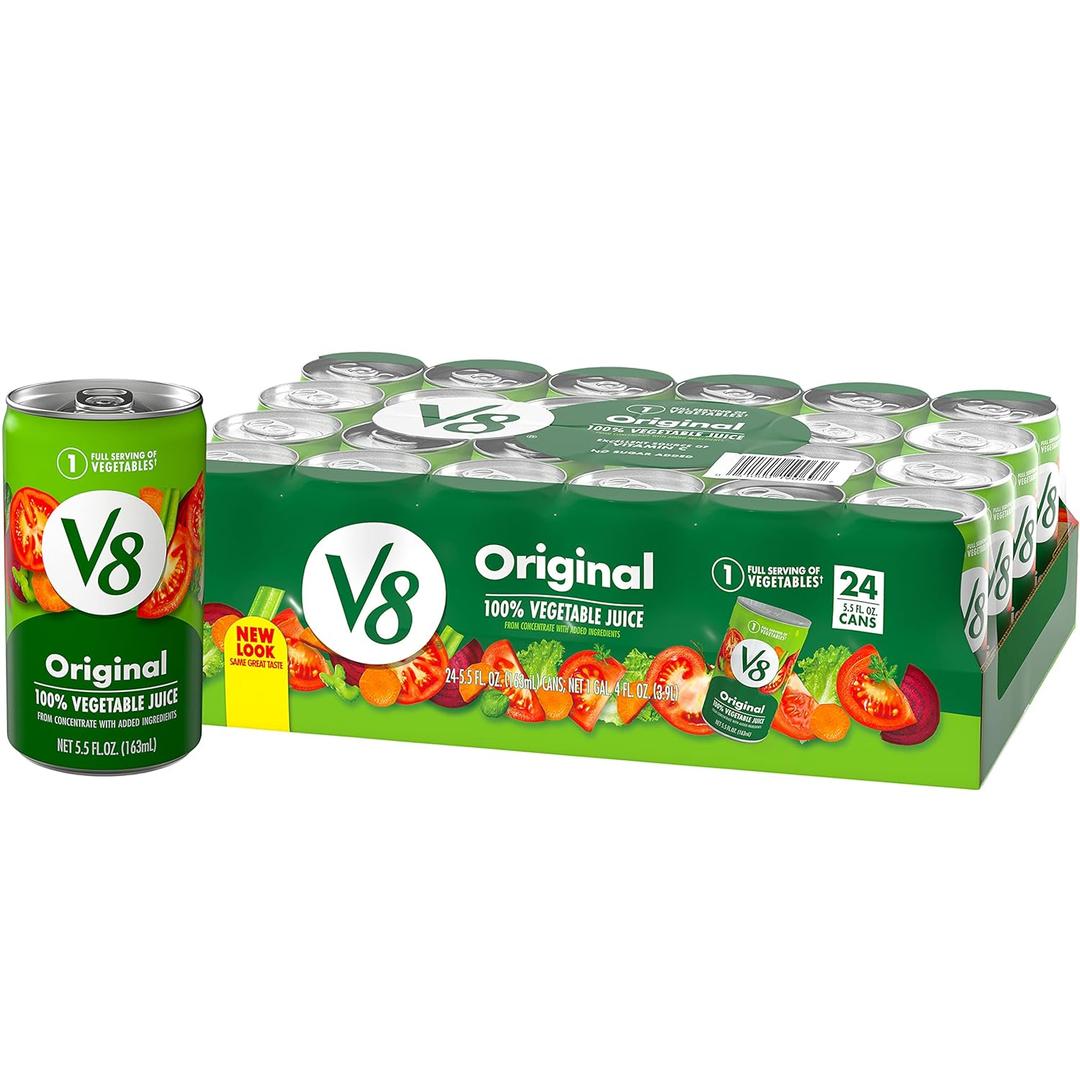 V8 Original 100% Vegetable Juice, 5.5 fl oz Can (1 Pcs), Sep/18/2025