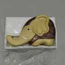 Pen Pencil Holder with Phone Stand, COOLBROS Resin elephant Shaped Pen Container Cell Phone Stand Carving Brush Scissor Holder Desk Organizer Decoration for Office Desk Home Decorative (Retro Brown)
