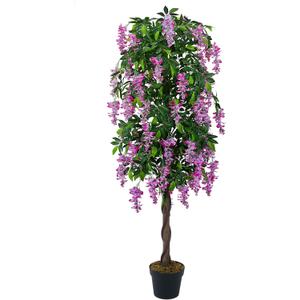 AILANDA 6FT Fake Wisteria Tree Artificial Tree Tall Plant Indoor, Large Faux Tree 73'' Fake Potted Silk Tree with Planter for Farmhouse Home Floor Living Room Porch Doorway Decor