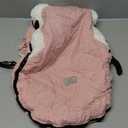 ACRABROS Car Seat Cover Baby: Winter Infant Carseat Canopy for Boy Girl Newborn, Zipper Peeping Window, Warm Cozy Cold Weather Waterproof Fitted, Pink