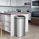 iTouchless 24 Gallon Extra Large Touchless Sensor Trash Can, Commercial Stainless Steel, 91L, AbsorbX Odor Filter, Automatic Kitchen Bin for Home, Office, Restaurant, Lobby, Store