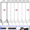 Backdrop Stand 10 x 8 Ft (WxH), Adjustable Photography Background Stand Support Kit with 6 Clamps & Carrying Bag for Photo Studio, Party, Wedding, Decoration, Projector Screen