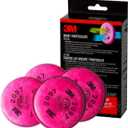 3M Performance P100 Particulate + Odor Filters, 2 pairs, NIOSH-APPROVED P100, 99.97% Filtration Efficiency Against Solids & Liquid Aerosols, For Use With 3M 6000, 6500 & 7500 Series (2097P2-DC)