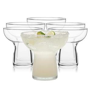 Libbey Stemless Margarita Glasses Set of 6, 10.25 ounces Classic Lightweight Margarita Cups, Fancy Glassware Set for Celebrations 