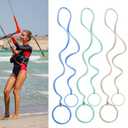 3 Packs Elastic Hair Ties No Damage for Thick Hair, Workout Hair Bands for Water Wind Sports Strong Ponytail Holders for Women Girls Stretchy Braided Pony Tail Hair Tie Wrap for Swim Diving Surfing