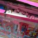 Barbie 3-Story Townhouse Dollhouse with Elevator, Swing Chair, Furniture and Accessories, Fold for Portability and Travel, Standard