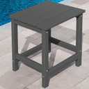 KINGYES Adirondack Outdoor Side Table, Gray (Grey)