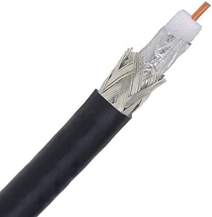 RG6/U Coaxial Cable 250' FT Dual Shield 18 AWG Copper Clad Steel HDTV High Speed 75 Ohm Impedance Audio Video Inwall Digital RG-6 in-Wall Bulk, No Connectors