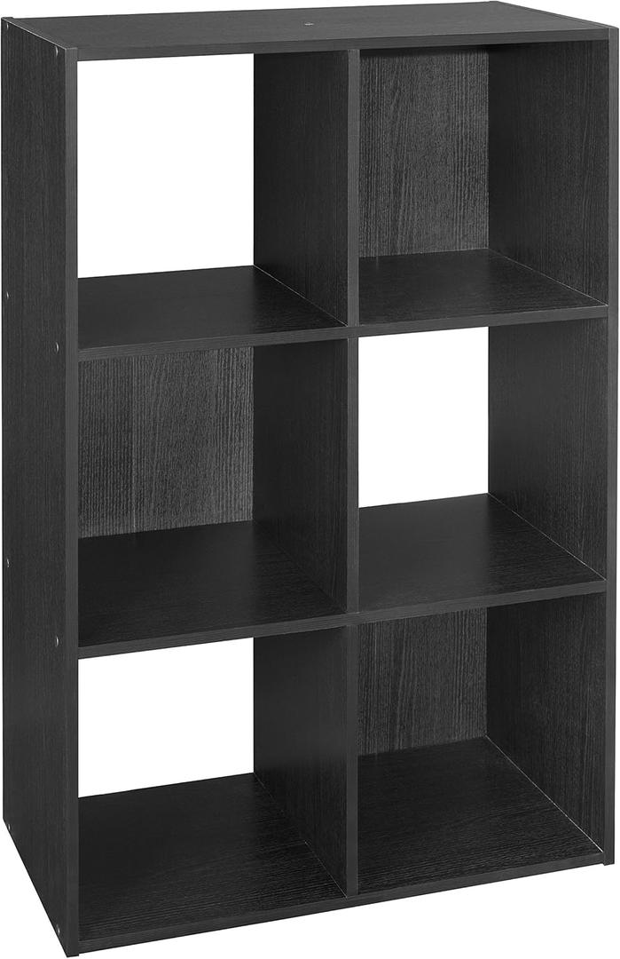 ClosetMaid 1574 Cubeicals Organizer, 6-Cube, Black, 6 Shelves