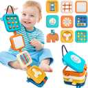 weirtoya Busy Board for 1 Year Old, Toddler Travel Toys for Toddler 1-3 Montessori Toys for 1 Year Old Travel Activities Cube Gifts for Baby Boy Girl My First Montessori Busy Board
