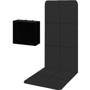 Yoga Mat for Travel, Non-Slip Yoga Mat, Exercise Mat 1/4" Thick Yoga Mat Foldable, Perfect for Pilates, Outdoor & Travel, TPE Anti-Slip Yoga Mat with Carry Bag (black)