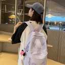 2026 Trendy Cute Bowknot Backpack for Women Laptop Daypack Y2k Preppy Aesthetic Backpack Kawaii Coquette Backpack (Purple)