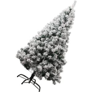 1pc Flocked Christmas Tree Decoration Artificial Xmas Tree Adornment for Home Party and Shop Festive Atmosphere (180X110CM)