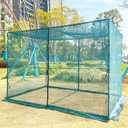 Crop Cage Large Size Plant Protection Tent 6.5'x10' with 2 Zippered Doors, Easy to Install Crop Cages for Garden, Plant Protection Crop Cages for Vegetables Flowers Fruits Herbs(Dark Green)