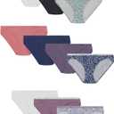 Hanes Women's Underwear Pack, 10-Pack, Full-Coverage Cotton Blend Panties, Moisture-Wicking Underwear for Women, Size 5