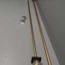 H.VERSAILTEX Window Curtain Rods for Windows 48 to 84 Inches Adjustable Decorative 3/4 Inch Diameter Single Window Curtain Rod Set with Classic Finials, Champagne Gold (48"-84")