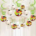 2 x 30CT Soccer Hanging Swirl for Soccer Party Supplies Theme Birthday Party Decorations