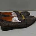 ELANROMAN Men's Dress Loafers Leather Lined Formal Shoes (12, Buckle Brown)