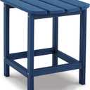Signature Design by Ashley Outdoor End Table, Blue Patio Side Table, 14.63" W x 18.75" D x 18" H