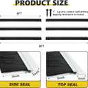DoubleFill 8 x 8 ft Garage Door Brush Seal Kit, 3 Inch Roll up Door Seal with Aluminum Track, Heavy Duty Nylon Brush for Commercial Doors, Warehouse Barn, Energy Saving, Pest Proof, Black