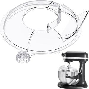 Splash Guard Replacement for Kitchen Aid 6-7QT Stand Mixer, Clear Splash Guard for Kitchen Aid Accessories, Splash Guard Bowl Perfect for Kitchen Aid Stainless Steel Bowl (Only 6-7QT)