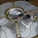 20" Boho Ceiling Fan with Lights Flush Mount, Gold Enclosed Ceiling Fans with Lights Remote Control, Caged with 6 Speeds for Bedroom, Living Room, Nursery