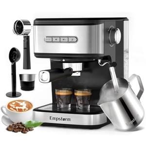 Empstorm 20 Bar Espresso Machine, Cappuccino Machines with Milk Frother Steam Wand, Latte Machine for Home&Barista, Automatic Shut-off Function