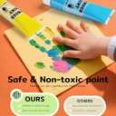 TMOL Washable Finger Paint for Toddlers, 25 PCS Safe Finger Paints, 10 Vibrant Colors (2fl oz), Baby Paint for Hand and Feet, Safe Art Supplies, Early Learning Gifts for Kids Age 3+