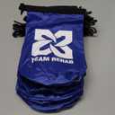7 small bags, pouches, blue, white logo
