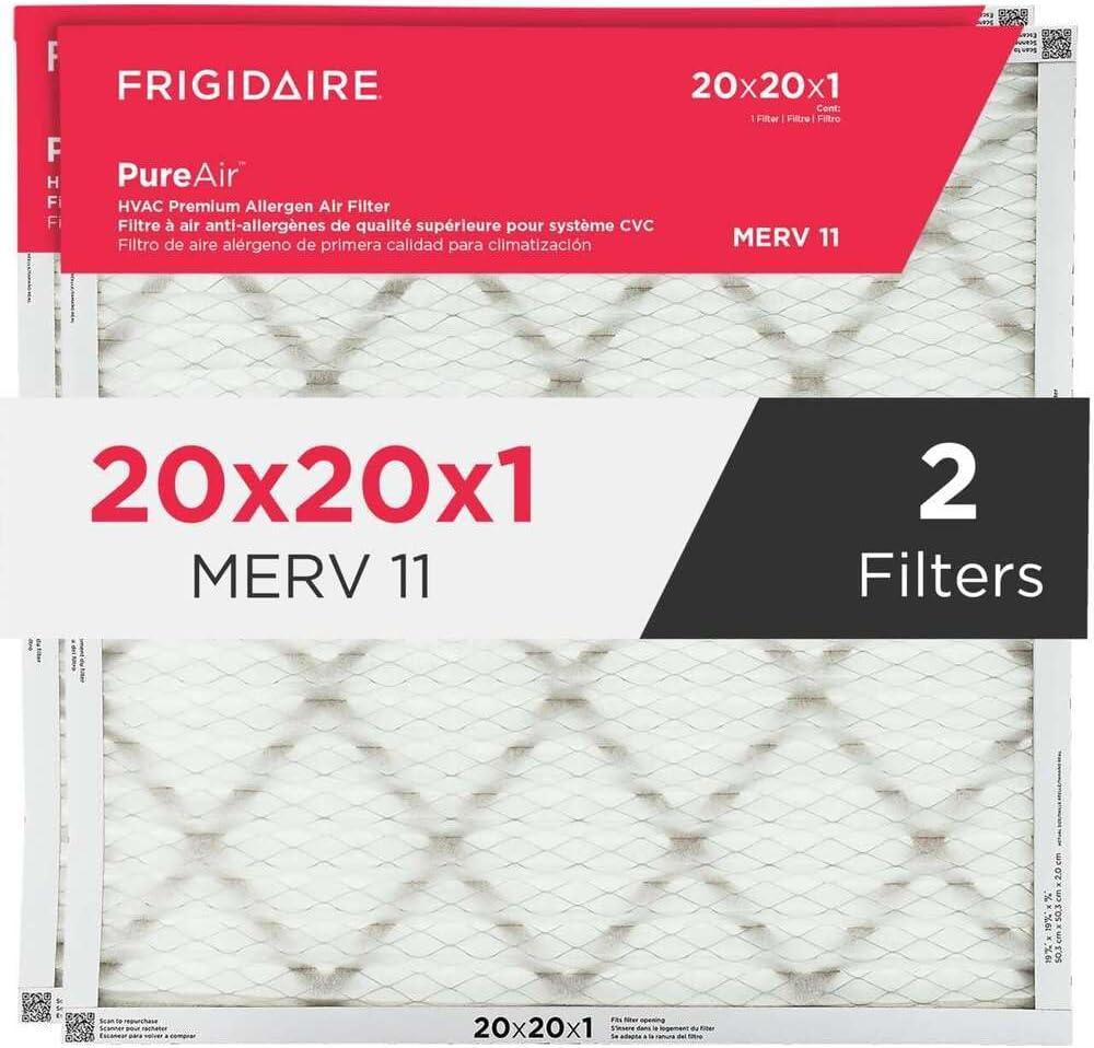 Frigidaire PureAir 20" x 20" x 1" MERV 11 Air Filter - 2 Pack