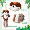 6 Pcs Mini Woodland Stuffed Animal Bulk 4 Inch Small Cute Forest Safari Plush Toys Gifts Panda Raccoon Sloth Big Tail Squirrel Fox Hedgehog for Kids Baby Shower Birthday Party Favors Classroom Prizes