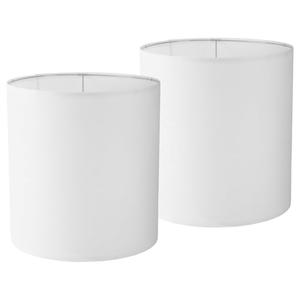 BOXEMIYA Large Tall Drum Lamp Shades Set of 2 White Linen Lamp Shade 14×15IN(Spider) Morden LampShades for Table and Floor Lamps Handcrafted Lampshade, Easy Assembly