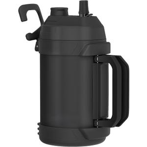 1 gallon water jug, 128 oz Large Insulated Stainless Steel Sports Water Jug, Large Triple Wall Vacuum Insulation Water Bottle-Keeps Cold up to 48 Hrs-Sweat Proof, for Gym, Hiking & Camping (Matte Black)