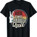 Retro Vintage 2nd Birthday Hip Hop Theme Two Legit to Quit T-Shirt Small