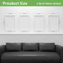Peel and Stick Wall Molding, Pre Cut, Paintable, 4 Set 16" x 24"