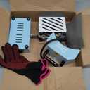 Hat Press, Mini Hat Press Heat Machine for Caps Hats with 5.4" * 3.1" Curved Teflon Coated Heat Plate & Safety Base for Heat Transfer Vinyl, Sublimation and DIY Projects, Blue White