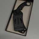 Ccanku C1691 Fixed Blade Knife D2 Steel G10 Handle 4 Inches,Outdoor Claw Knife,Camping EDC Tools, Kydex Sheaths   (Black.)