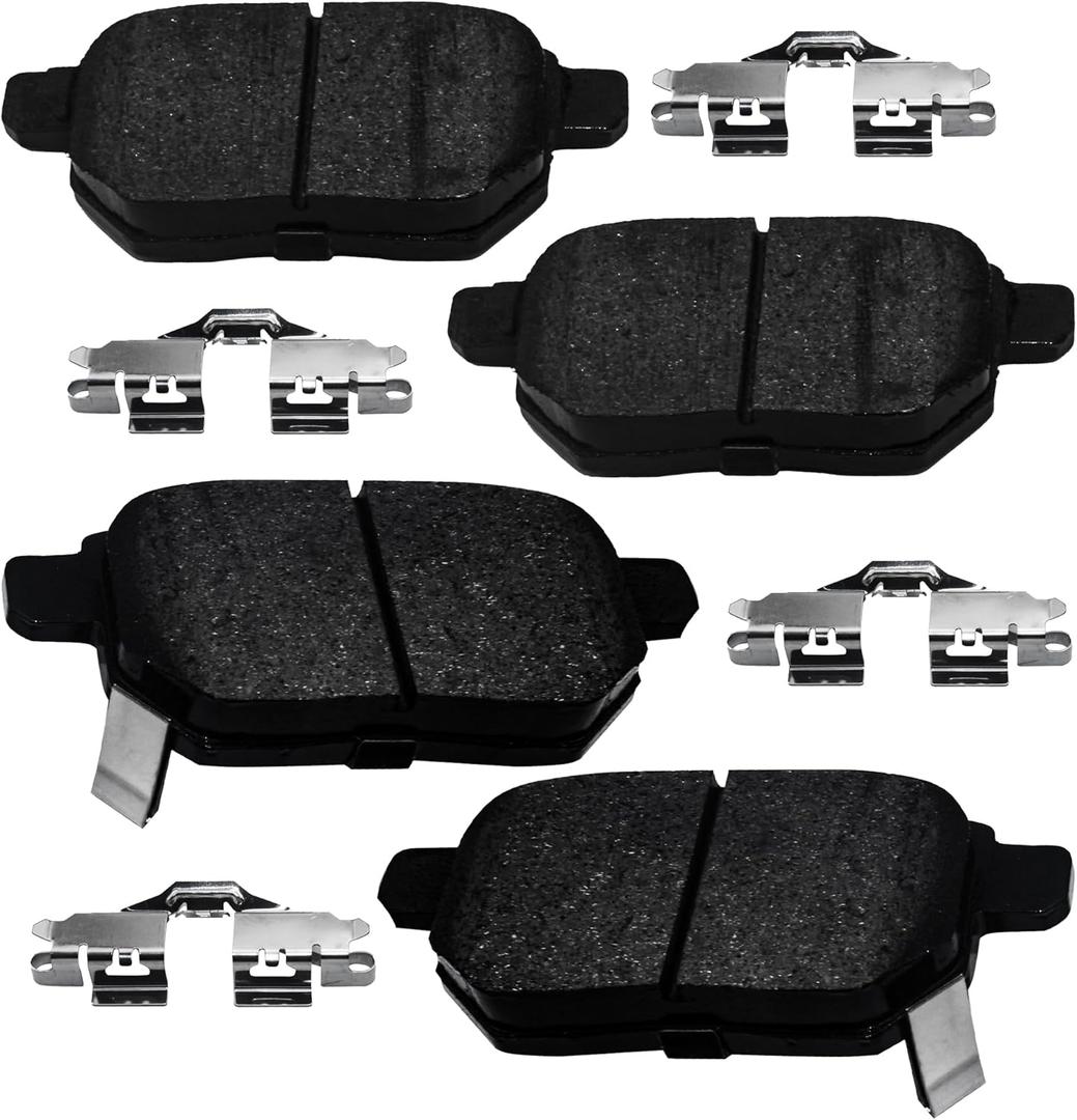Brake Pads Rear Set Compatible with Le-xus CT 200h Pontiac Vibe, Scion iM tC xB, Toyota Avalon Hybrid Corolla iM Matrix Prius Prime Yaris Rear Brakes Semi-Metallic D1354