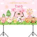 Farm Animal Theme Party Balloons, Farm Cow Print Sheep Pig Donkey Mylar Foil Balloons Baby Shower Boy Girl 2nd Birthday Party Decor Supplies (2nd)