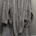 PJGGZ Men's Bathrobes with Hood, Soft Long Towel Robe for Men - Super Absorbent Quick Dry yet Warm, L/XL